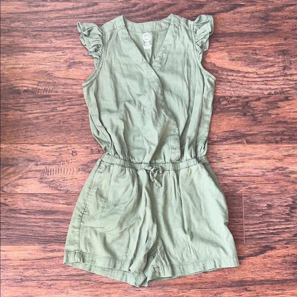 Kids size 10/12 Olive Green One Piece Romper